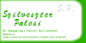 szilveszter palcsi business card